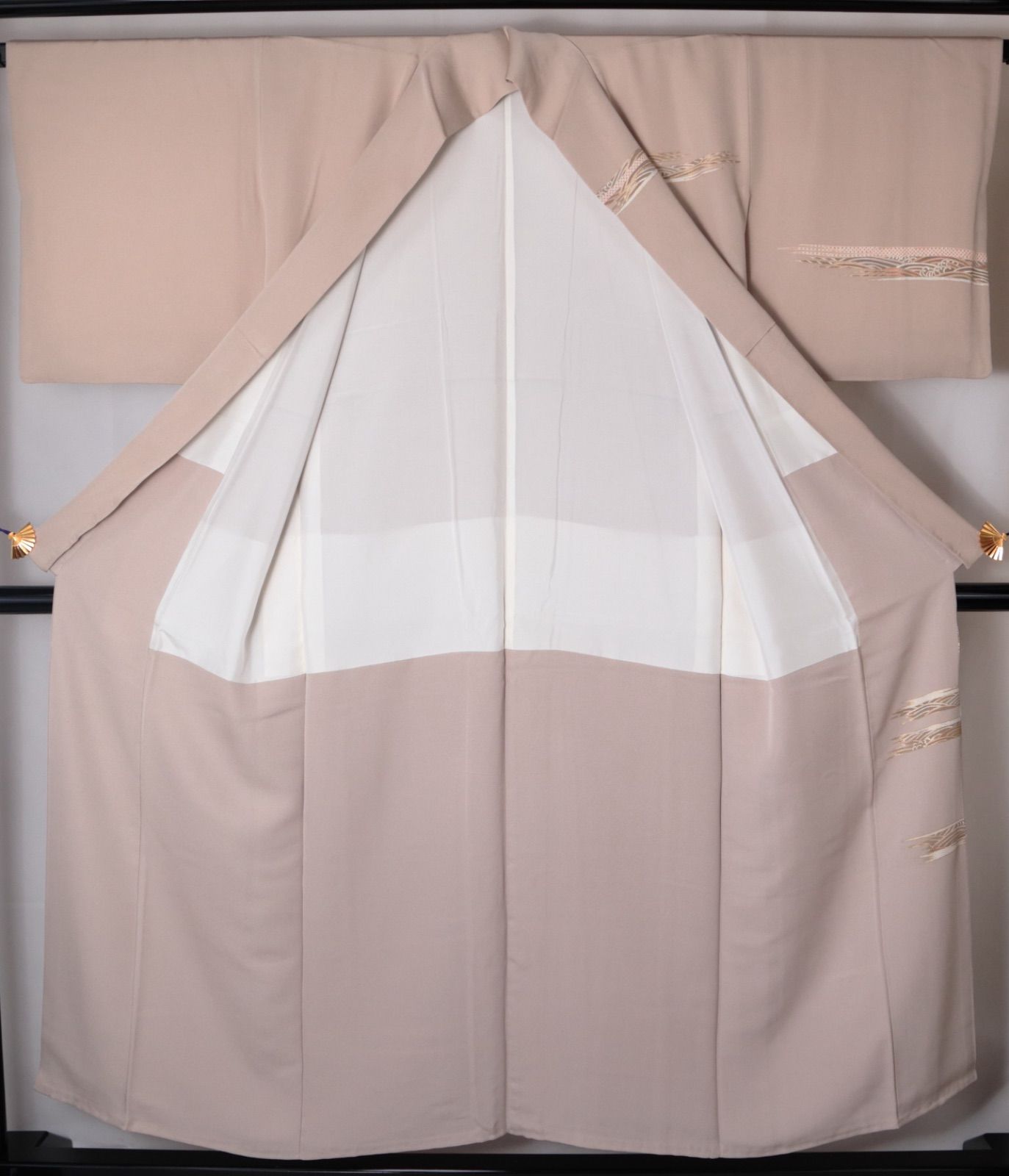 期間 価格 附下 京友禅枯野色地霞に波染疋田