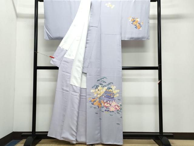 平和屋着物 本加賀友禅作家 志田弘子 訪問着 風景草花文 正絹 CAAZ8106vf