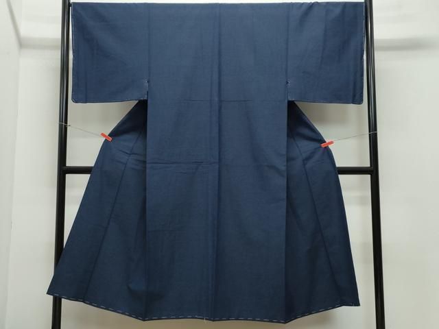 平和屋着物 男性 紬 濃紺色 正絹 vf