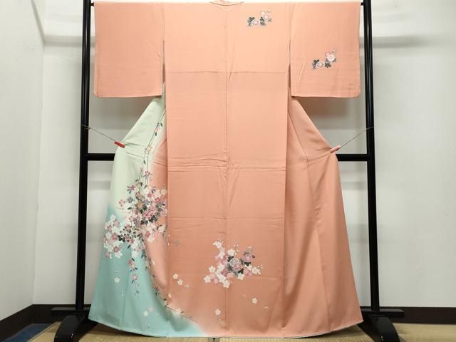 平和屋着物 訪問着 友禅 作家物 草花文 正絹 CAAZ8111vf