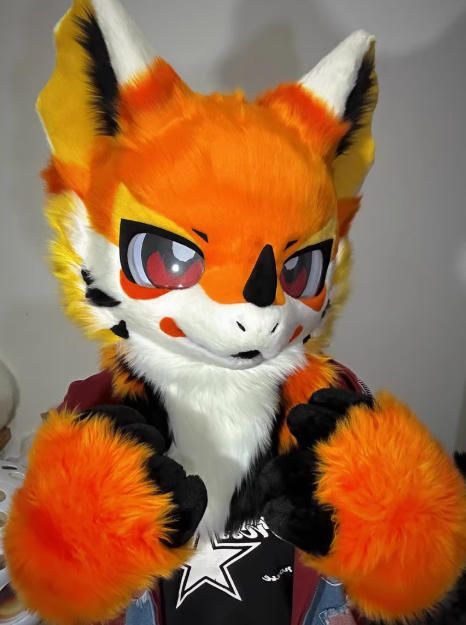 ファースーツ 着ぐるみセット NO.278 ドラゴン オレンジ色 ケモノ ファースーツ 全頭ヘッド ぬいぐるみ コスプレ コスチューム