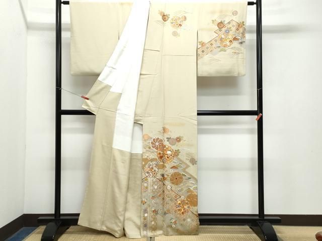 平和屋着物 訪問着 総刺繍 吉祥草花文 金彩 正絹 CAAZ8113vf