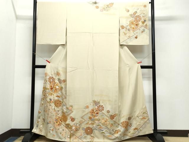 平和屋着物 訪問着 総刺繍 吉祥草花文 金彩 正絹 vf