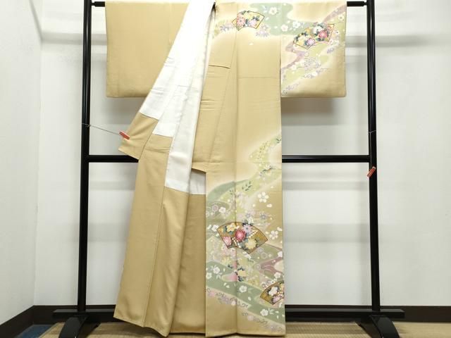 平和屋着物 訪問着 地紙草花文 暈し染め 金彩 正絹 CAAZ8115vf