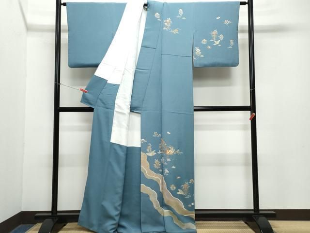 平和屋着物 訪問着 駒刺繍 鳳凰花蝶文 金彩 正絹 CAAZ8122vf