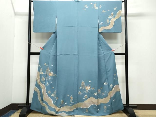 平和屋着物 訪問着 駒刺繍 鳳凰花蝶文 金彩 正絹 CAAZ8122vf