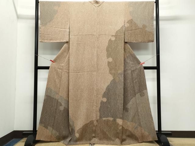 平和屋着物 訪問着 杢目絞り 雪輪文 正絹 CAAZ8124vf