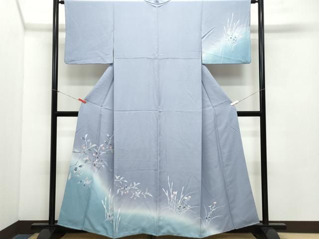 平和屋着物 訪問着 友禅 草花文 暈し染め 正絹 CAAZ8166vf