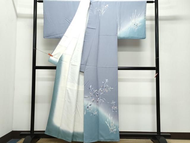 平和屋着物 訪問着 友禅 草花文 暈し染め 正絹 CAAZ8166vf