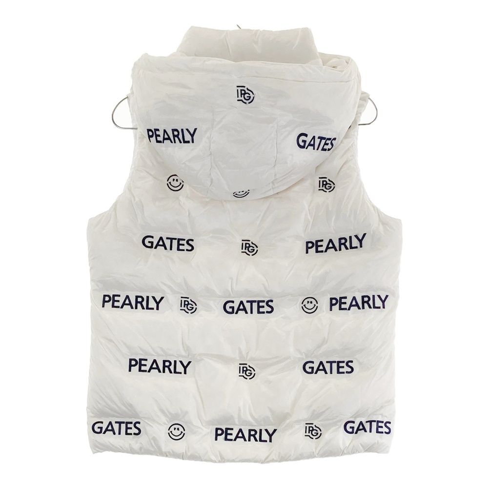 サイズ 0 PEARLY GATES パーリーゲイツ 2WAY ダウンベスト ニコちゃん ホワイト系 240101398148 ゴルフウェア レディース ストスト
