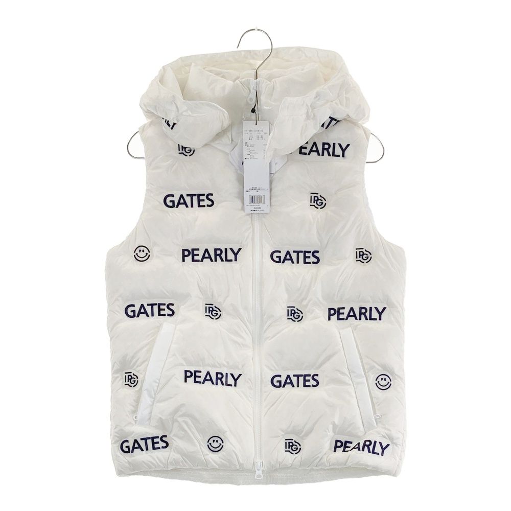 サイズ 0 PEARLY GATES パーリーゲイツ 2WAY ダウンベスト ニコちゃん ホワイト系 240101398148 ゴルフウェア レディース ストスト