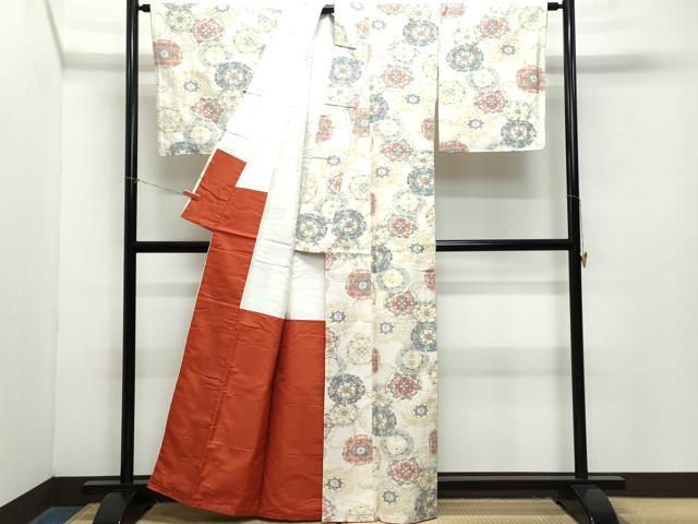 小千谷紬 雪輪花唐草文