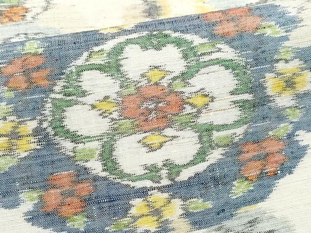 雪輪花唐草文 正絹