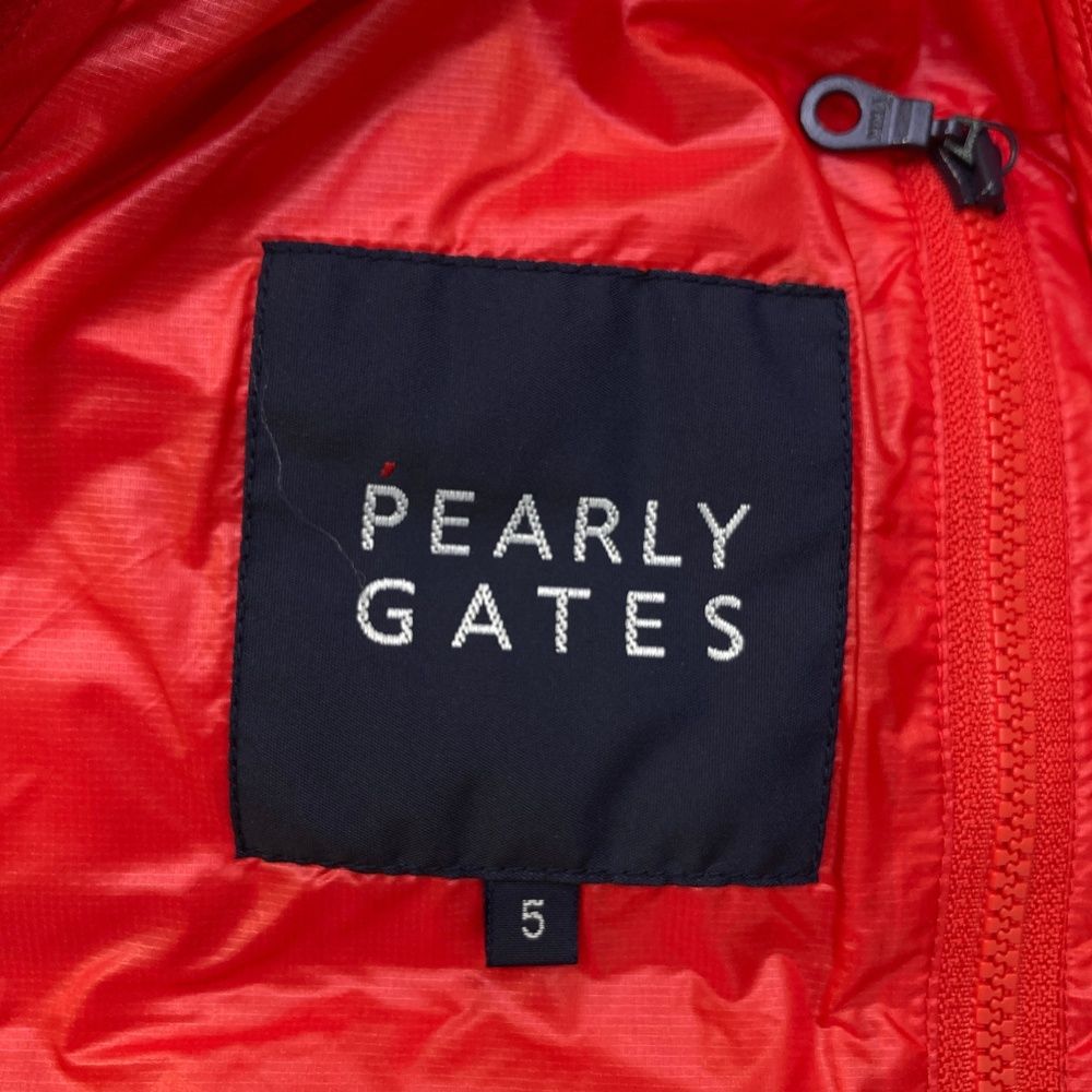 サイズ：5 PEARLY GATES パーリーゲイツ 2way ダウンジャケット レッド