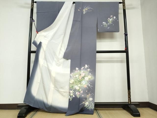 平和屋着物 訪問着 友禅 草花文 暈し染め 正絹 DAAY5533ud