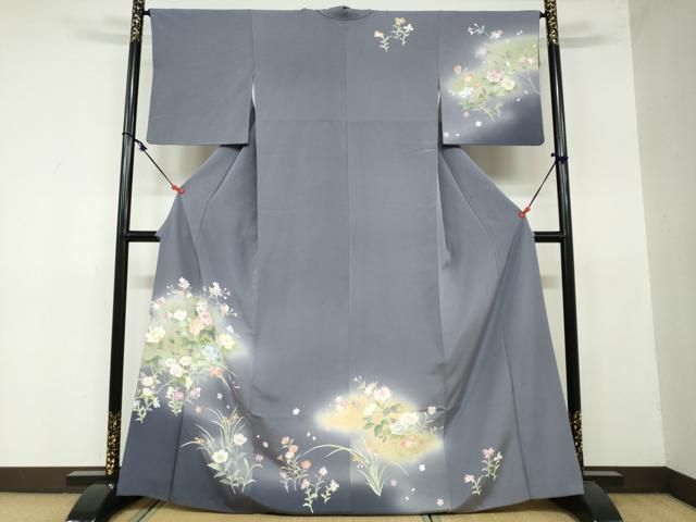 平和屋着物 訪問着 友禅 草花文 暈し染め 正絹 DAAY5533ud