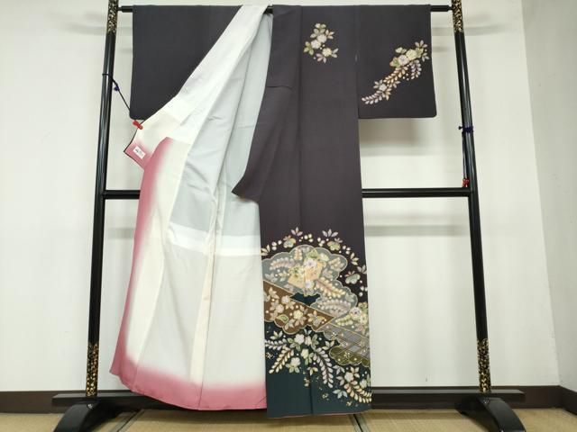 平和屋着物 越後十日町の一流染匠 桐屋 翠山工房 訪問着 辻が花 やまと誂製 正絹 DAAY5537ud