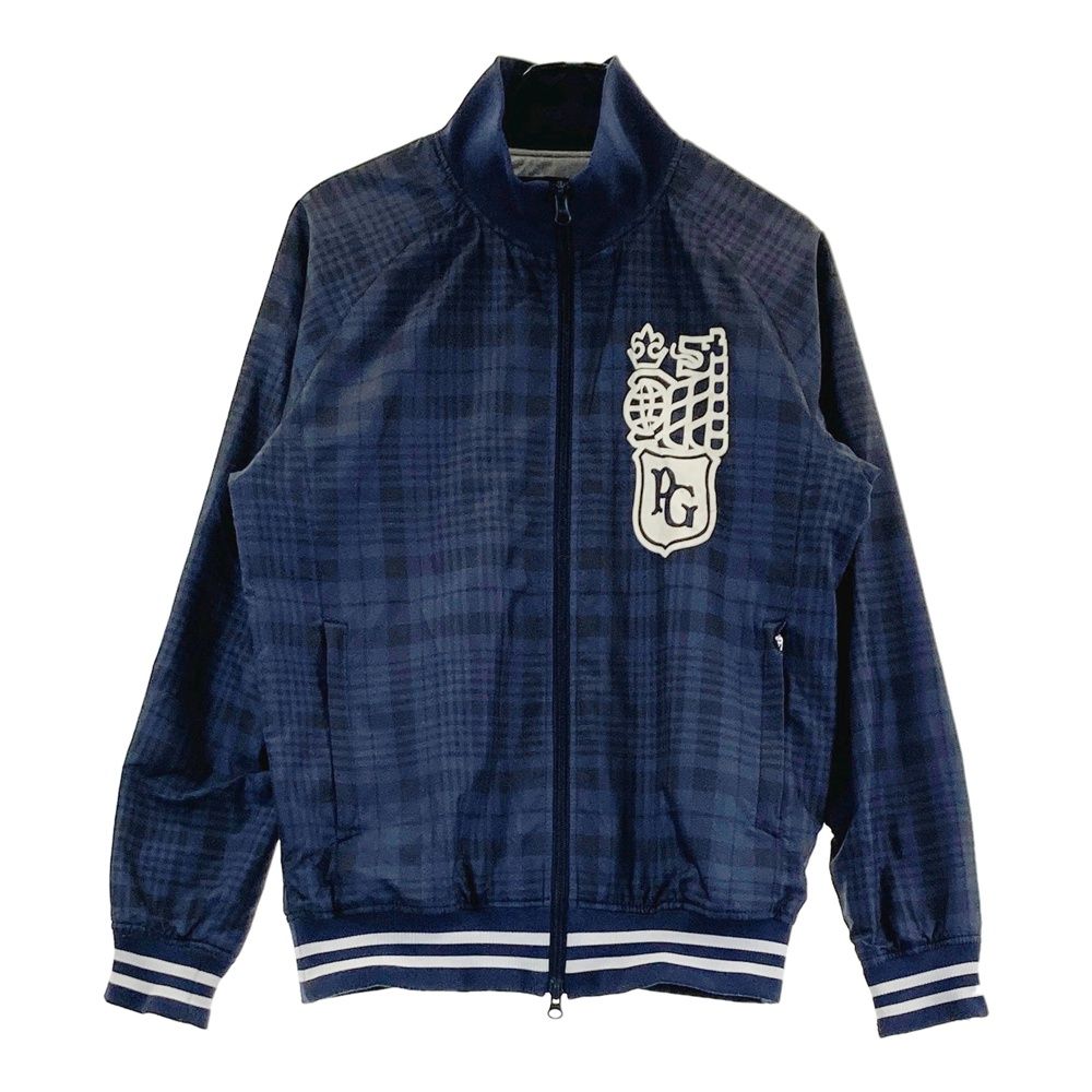 サイズ 3 PEARLY GATES パーリーゲイツ 蓄熱 ジップジャケット フロッキー チェック柄 ネイビー系 240101436230 ゴルフウェア メンズ ストスト