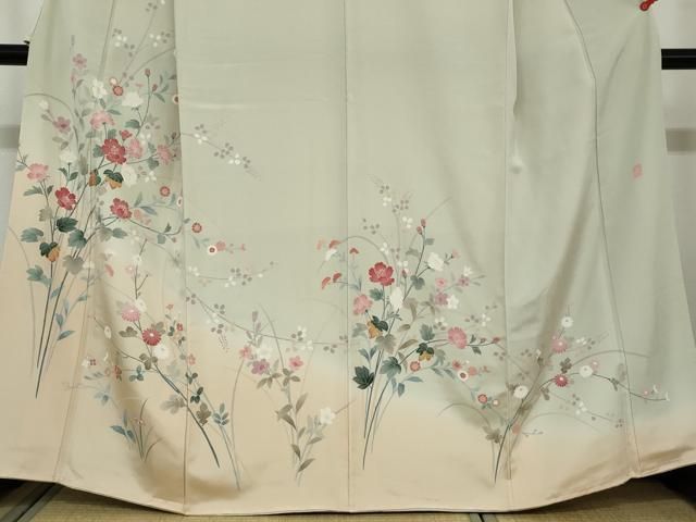 平和屋着物 訪問着 友禅 作家物 草花文 暈し染め 正絹 DAAY5551ud WWW_MERCADOAVALIA_COM_BR