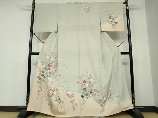 平和屋着物 訪問着 友禅 作家物 草花文 暈し染め 正絹 DAAY5551ud