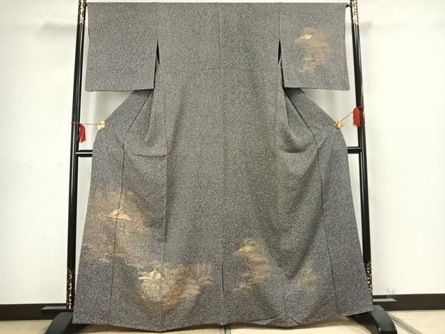 平和屋着物 訪問着 単衣 風景文 正絹 AABC4024fy