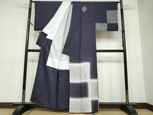 平和屋着物 訪問着 刺繍 破れ色紙草花文 暈し染め 金糸 正絹 DAAY5578ud