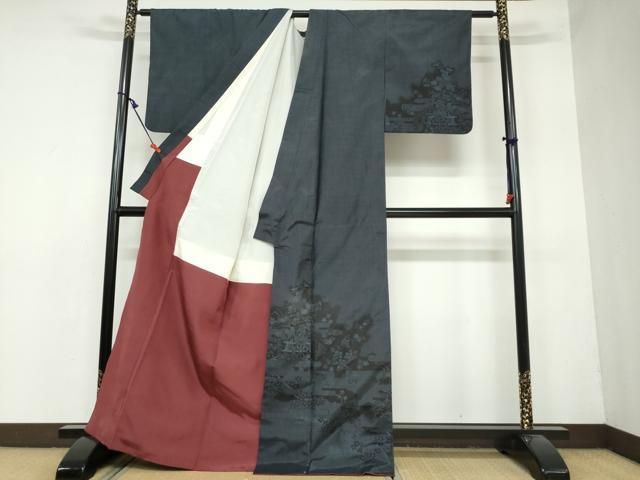 平和屋着物 本場大島紬 訪問着 9マルキ 花車文 正絹 DAAY5605ud