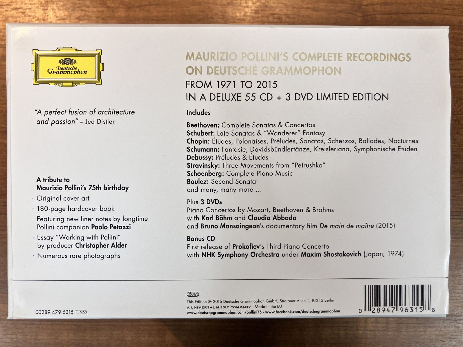 Maurizio Pollini Complete Recordings on Deutsche Grammophon 55 CD 3 DVD マウリツィオ ポリーニ コンプリート ディングス