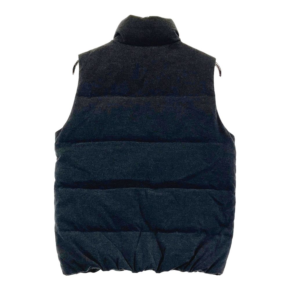 ビームスゴルフ ニットベスト 白×ネイビー ケーブル編み Vネック