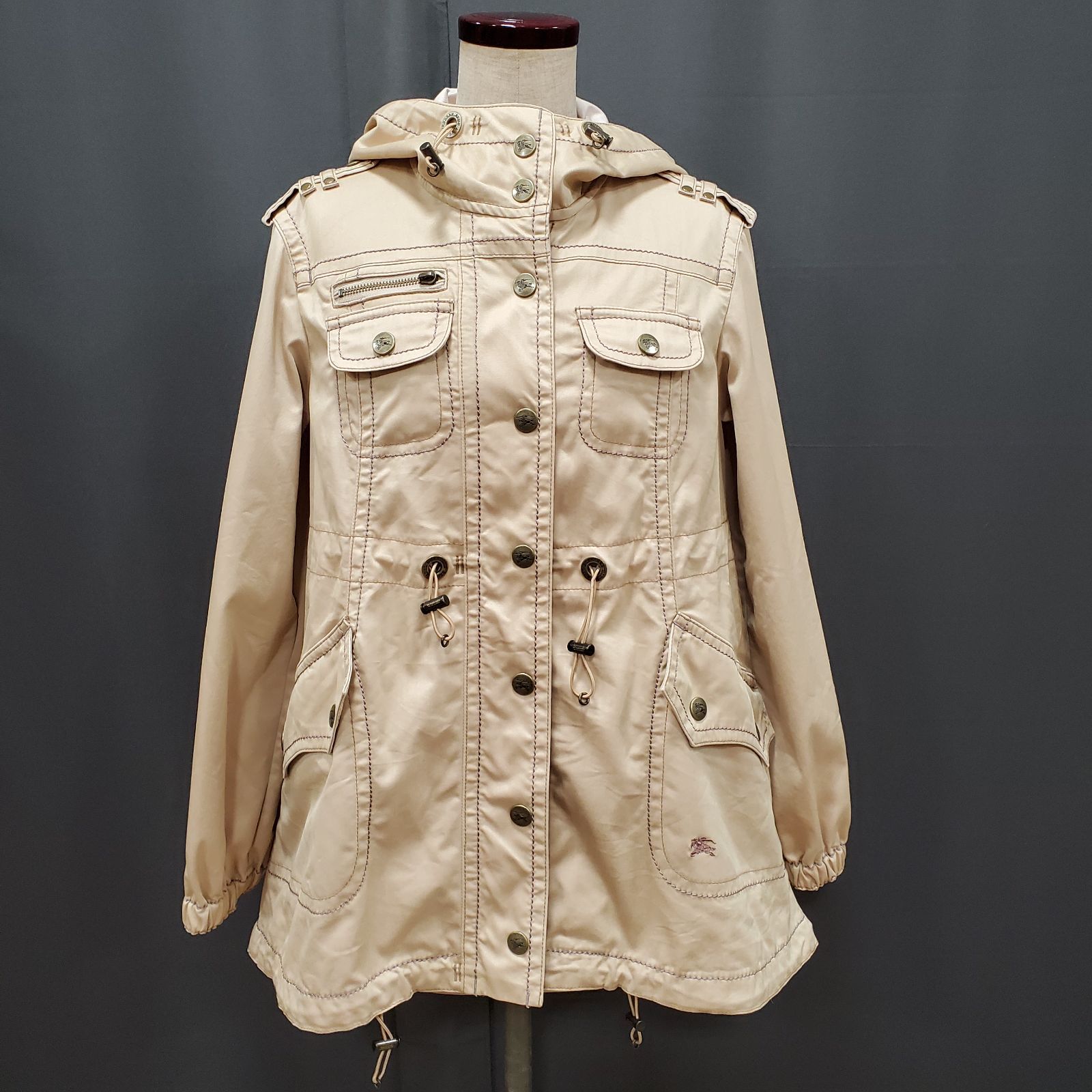 MUVEIL ミュベール ビジュー付きミリタリージャケット MUVEIL フリル