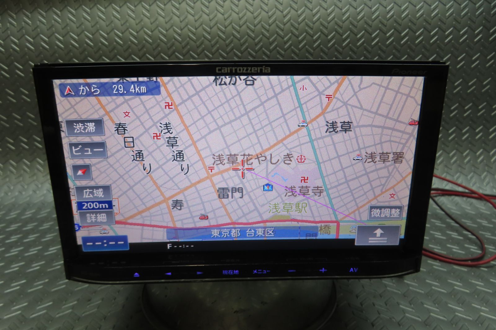 タッチパネル正常 完動品保証付 W6805 カロッツェリア メモリーナビ AVIC-MRZ99 TV地デジフルセグ内蔵 Bluetooth内蔵 TV視聴OK