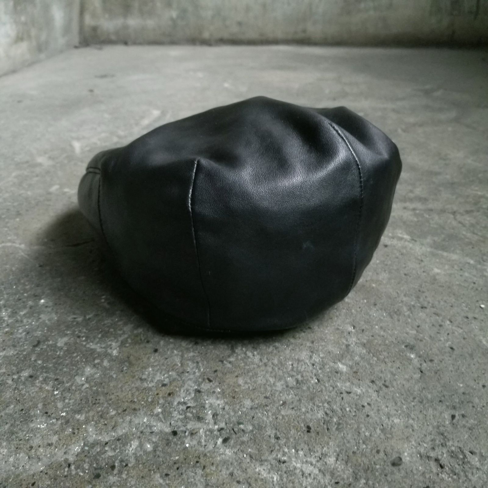 NUMBER N INE 01aw レザーハンチングキャップ L ナンバーナイン ラムレザー STANDARD期