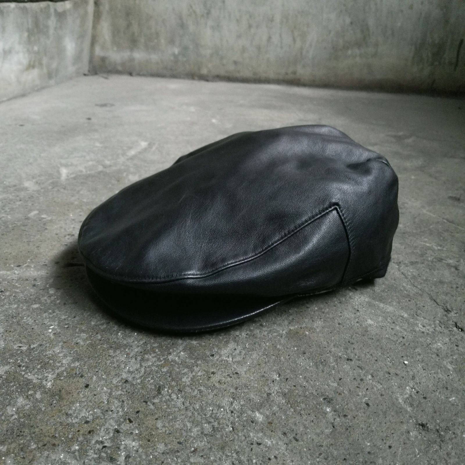 NUMBER N INE 01aw レザーハンチングキャップ L ナンバーナイン ラムレザー STANDARD期