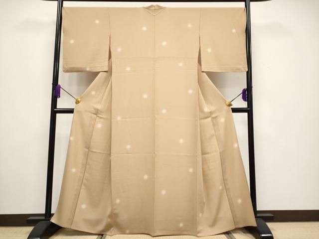 平和屋着物 上 小紋 単衣 蛍暈し 金彩 枇杷茶色地 CYAA3554s5