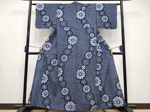 平和屋着物 上 夏物 浴衣 有松鳴海絞り 菊繋ぎ 綿 CYAA3651s5