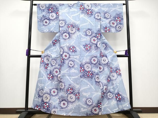 平和屋着物 上 夏物 浴衣 有松鳴海絞り 草花文 綿 CYAA3653s5