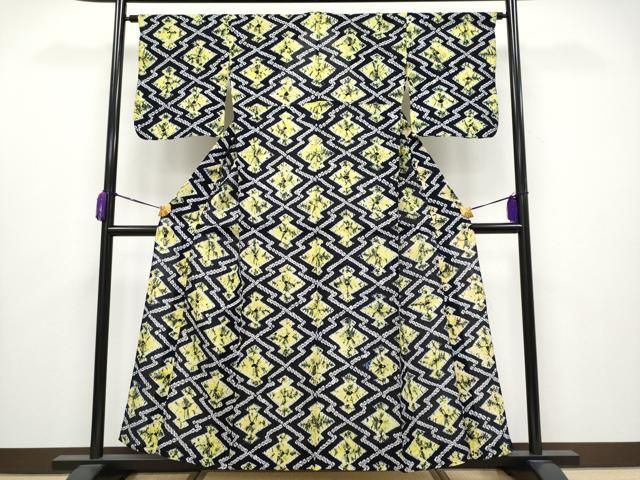 平和屋着物□極上 夏物 浴衣 有松鳴海絞り 松皮菱 綿 逸品 CYAA3654s5