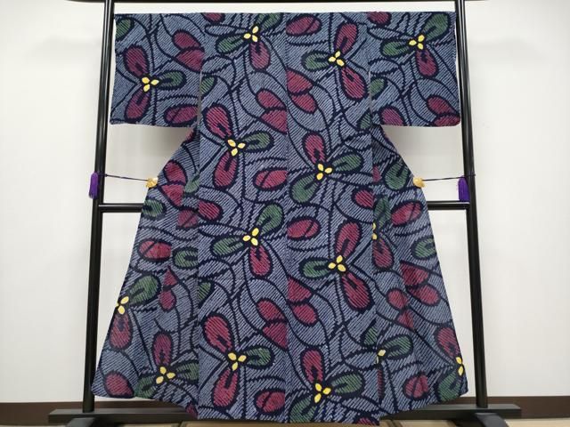 平和屋着物 上 夏物 浴衣 有松鳴海絞り 舞花文 綿 CYAA3655s5