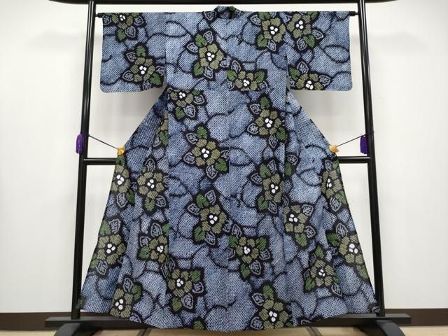 平和屋着物 上 夏物 浴衣 有松鳴海絞り 枝花文 綿 CYAA3656s5