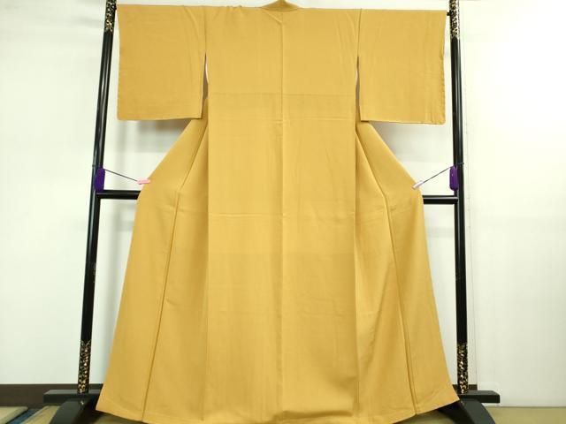 平和屋着物 上 色無地 藤黄色 DZAB0775kh5