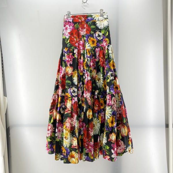 DOLCE＆GABBANA フラワー柄 マキシフ スカート サイズ36 ドルチェ＆ガッバーナ 24 240024533945