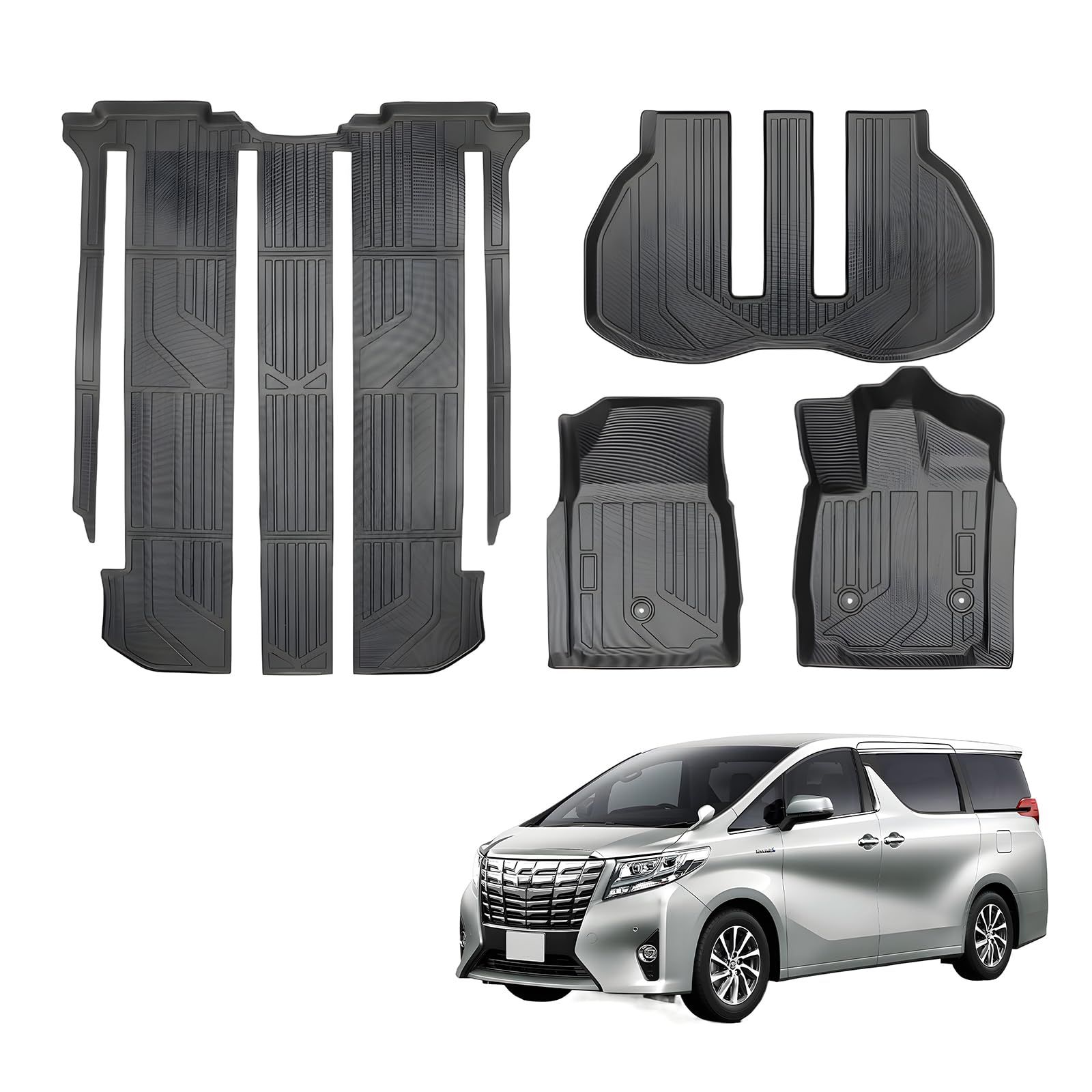 トヨタ アルファード ヴェルファイア30系 前期 後期 3Dフロアーマットラゲッジマット フロアーマット ALPHARD 30系 3 D立体製造 トランクマット 自動車 品 カスタムパーツ 滑り防止 耐汚れ TPE素材 内装 カー用品 20