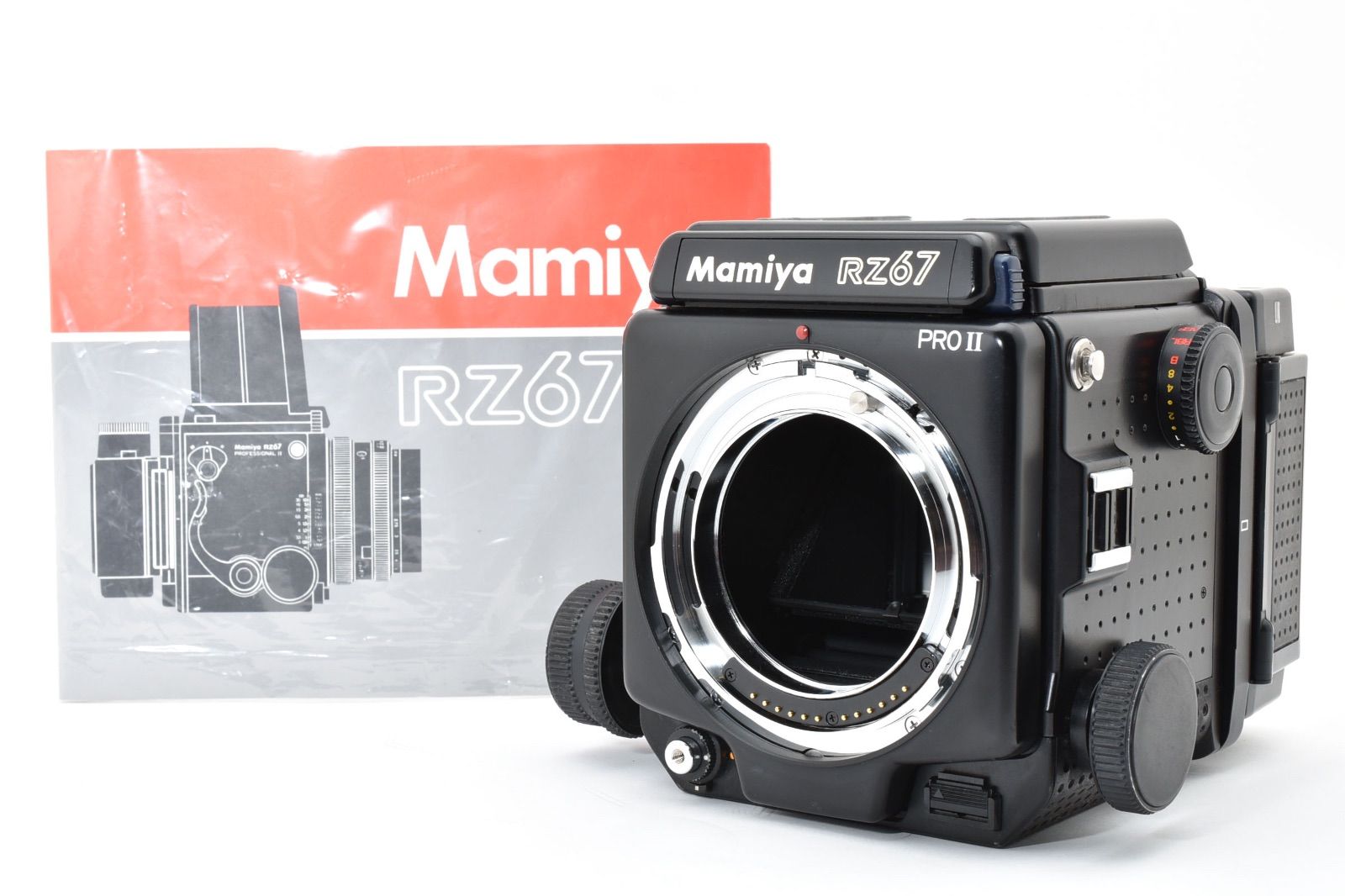 完動品 MAMIYA マミヤ RZ67 Pro II ボディ プロフェッショナル 中判フィルムカメラ 220ロールフィルムホルダー&取説付き #3346