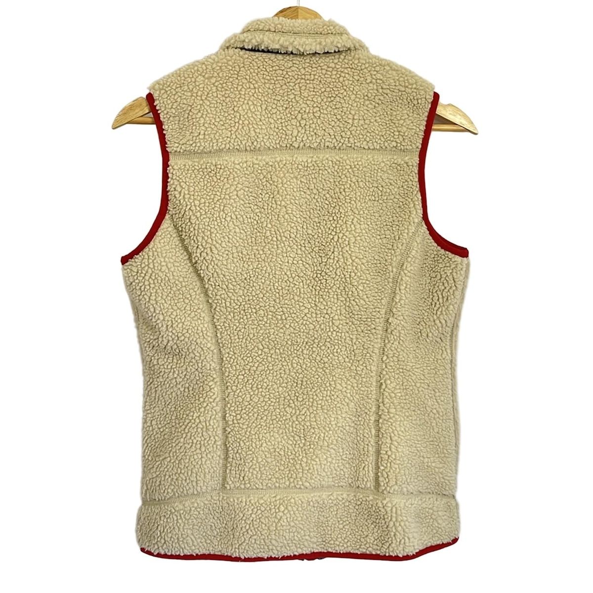 Patagonia パタゴニア ベスト サイズXS レディース - アイボリー×レッド