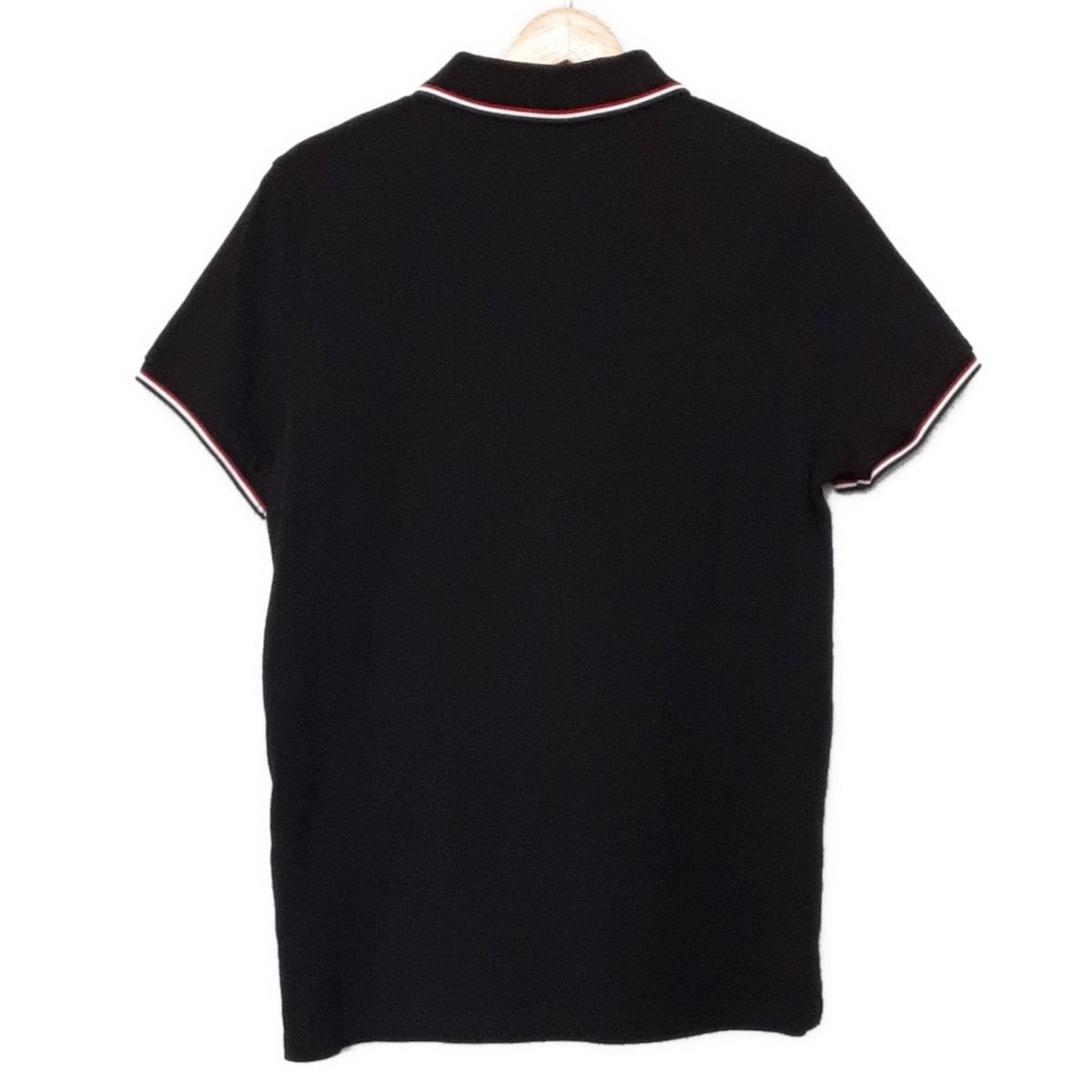 MONCLER モンクレール 半袖ポロシャツ サイズM メンズ - 黒×レッド×白