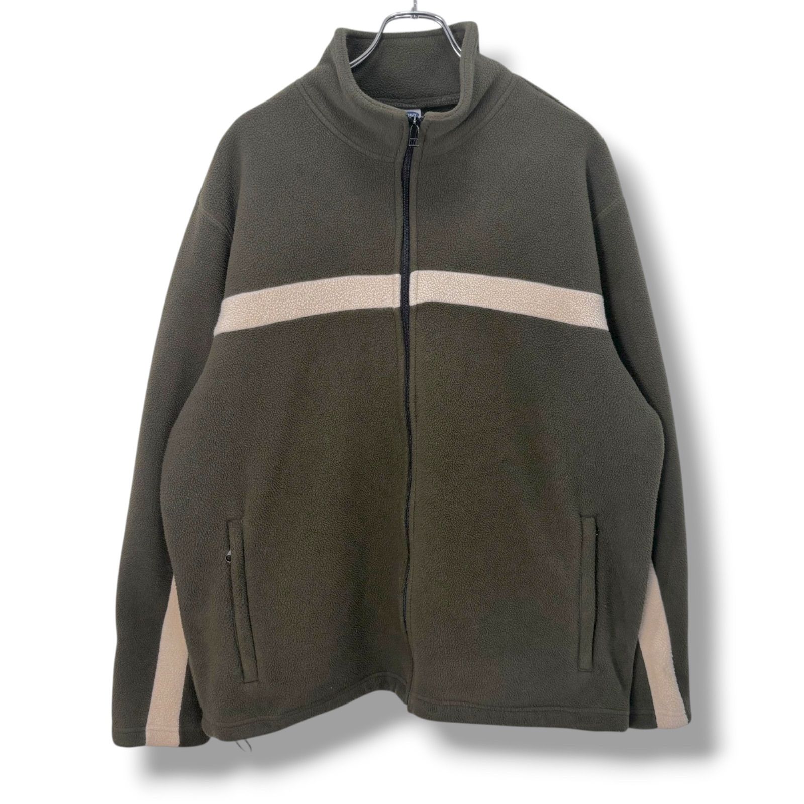 90s-2000s OLDNAVY Fleece Jacket XL 90年代 2000年代 ネイビー ギャップ gap ライン フリース