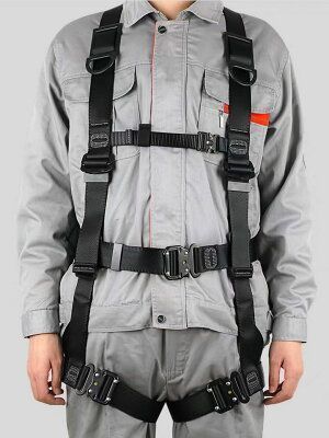 伸縮式ダブルランヤード ワンタッチバックル