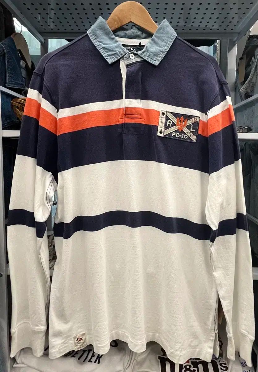 ポロラルフローレン ストライプ ラグビー 長袖Tシャツ