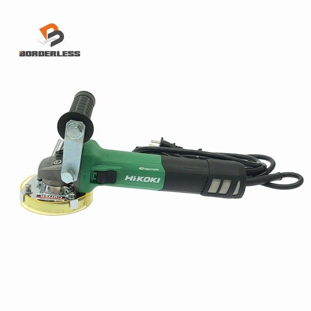 HIKOKI ハイコーキ 100mm 電子ディスクグラインダ 細径 ブレーキ付 G10BYE2 紅蓮 集じんカバー付き 電動工具 研磨 研削117739