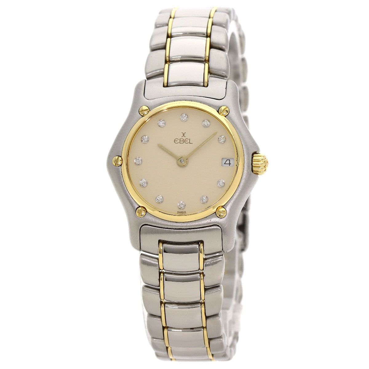 EBEL エベル 1911 クラシックウェーブ 腕時計 SS K 18 YG レディース